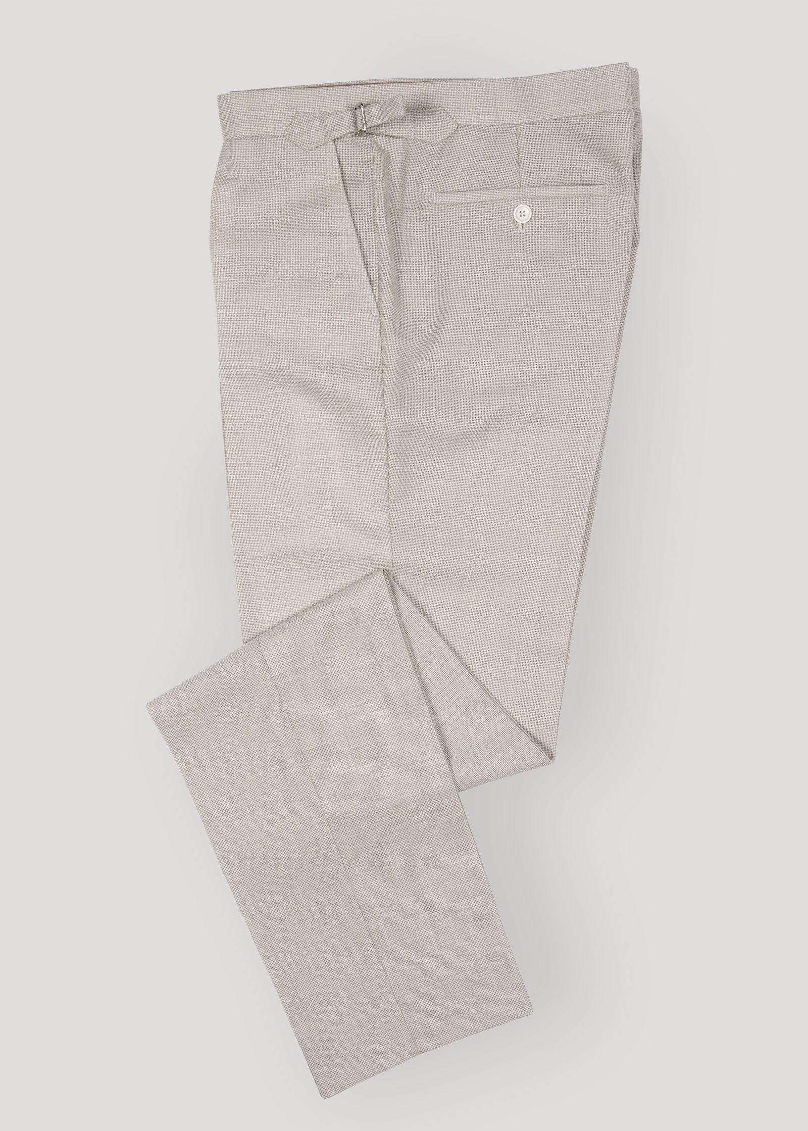 Hopsack Trouser, Pleated, Sand - Image 8